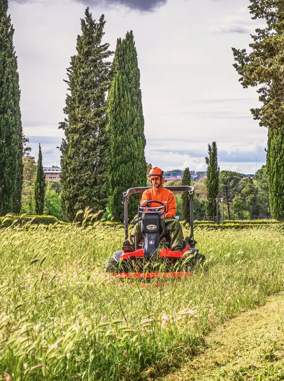 Tonte de précision sur une pelouse de prestige